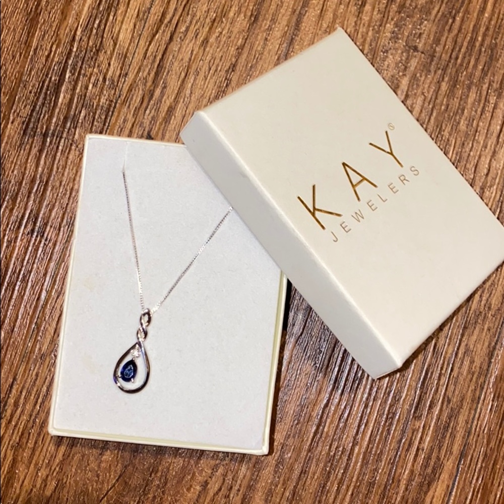 Kay Jewelers Blue Safire necklace - NEW IN BOX